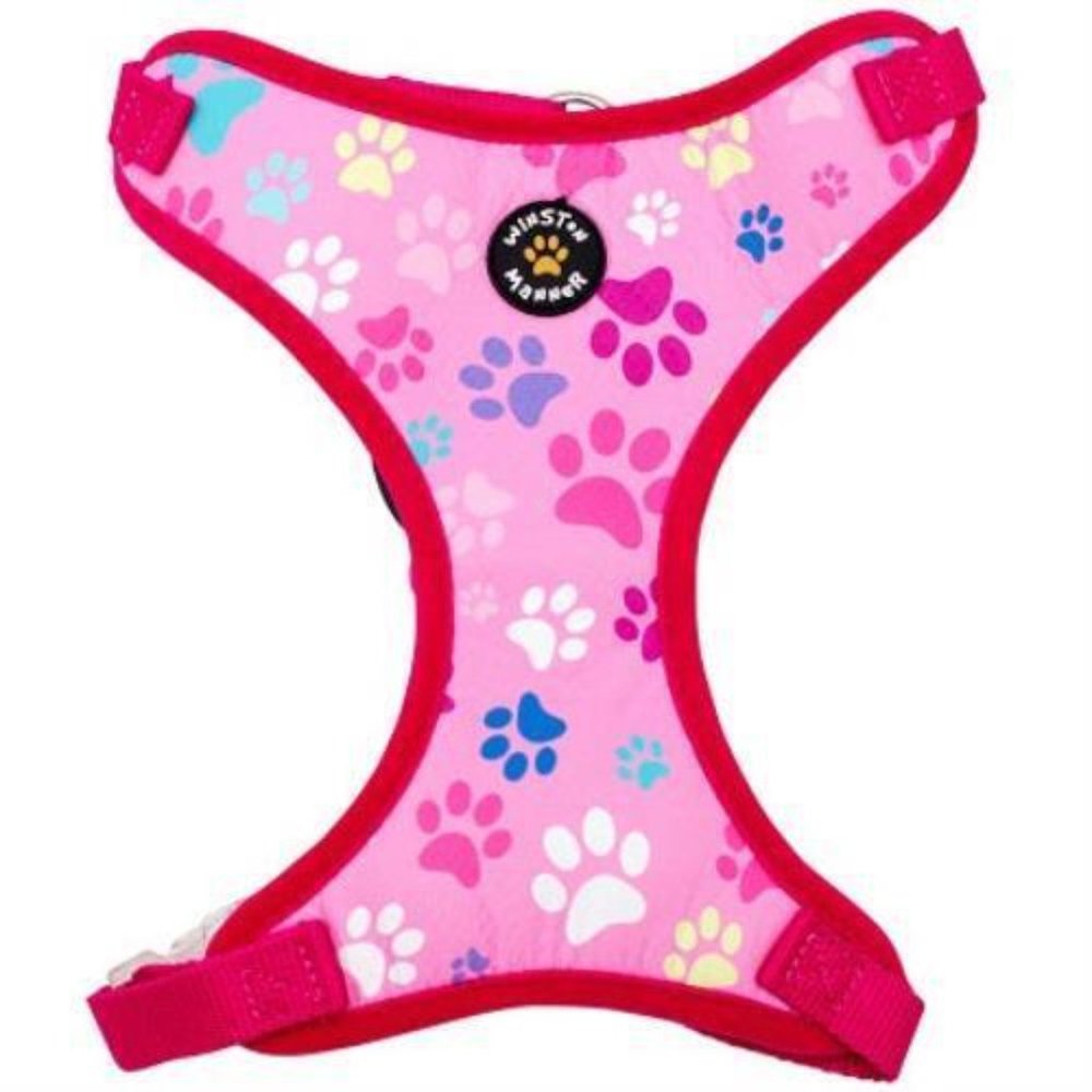 Winston Manner Designer Dog Harness in My Prints - Pink